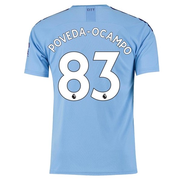 Camiseta Manchester City NO.83 Poveda Ocampo Primera equipación 2019-2020 Azul